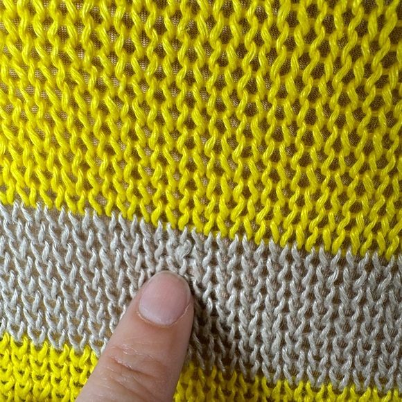 J. Crew Yellow Beige Striped Sweater - Picture 7 of 8